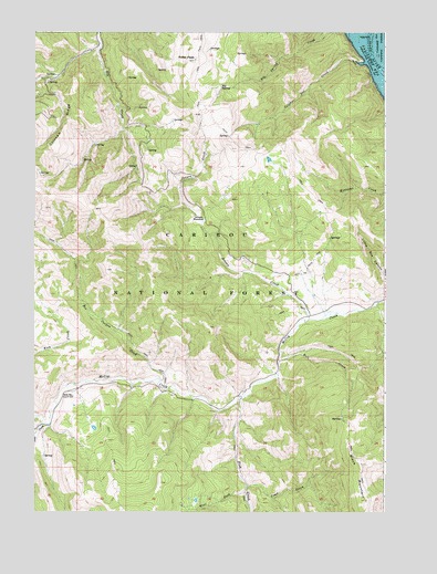 Poker Peak, ID USGS Topographic Map