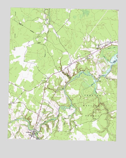 Pollocksville, NC USGS Topographic Map