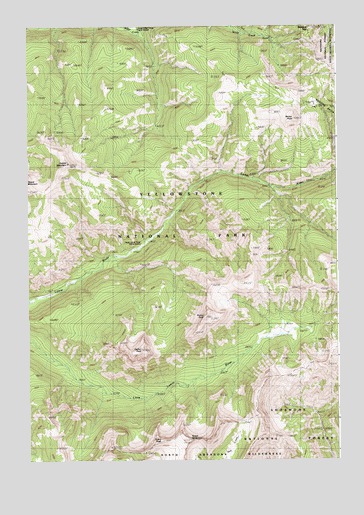 Pollux Peak, WY USGS Topographic Map