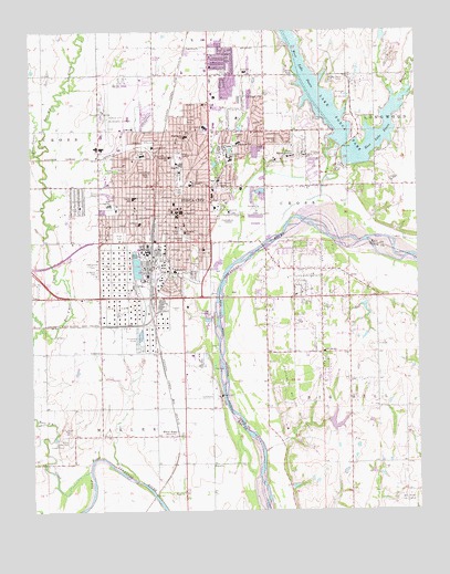 Ponca City, OK USGS Topographic Map
