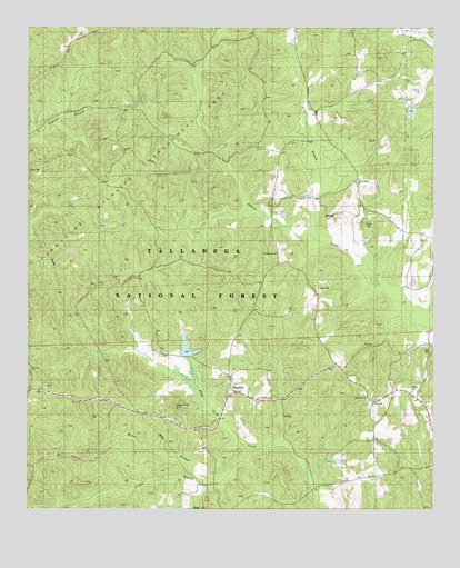 Pondville, AL USGS Topographic Map