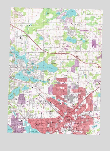 Pontiac North, MI USGS Topographic Map