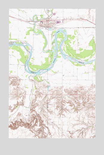 Poplar, MT USGS Topographic Map