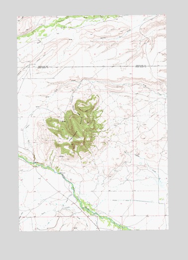 Porcupine Butte, MT USGS Topographic Map