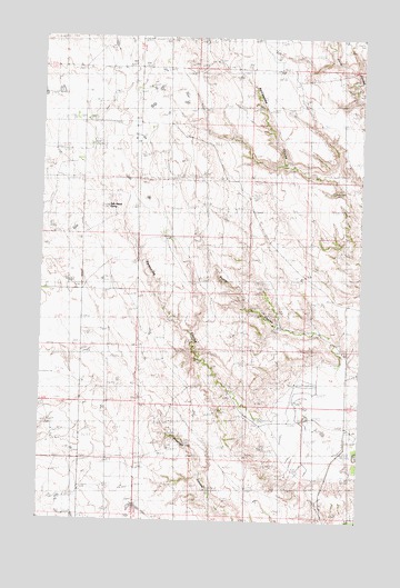 Porcupine Coulee, MT USGS Topographic Map