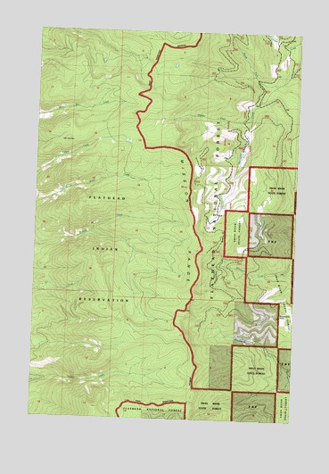 Porcupine Creek, MT USGS Topographic Map