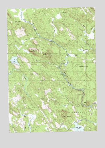 Porcupine Mountain, ME USGS Topographic Map