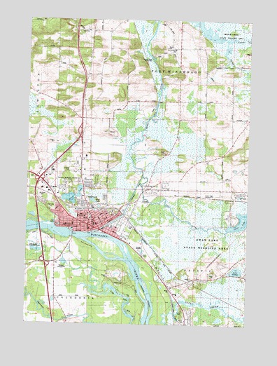 Portage, WI USGS Topographic Map