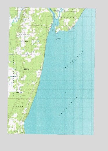 Portage Entry, MI USGS Topographic Map