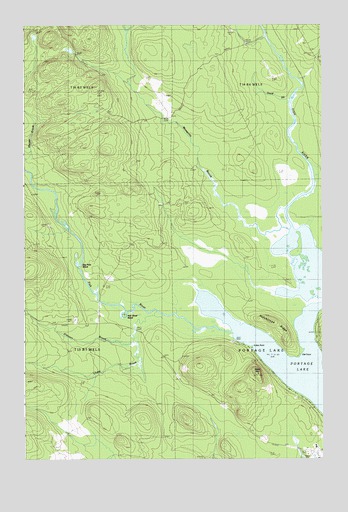 Portage Lake West, ME USGS Topographic Map