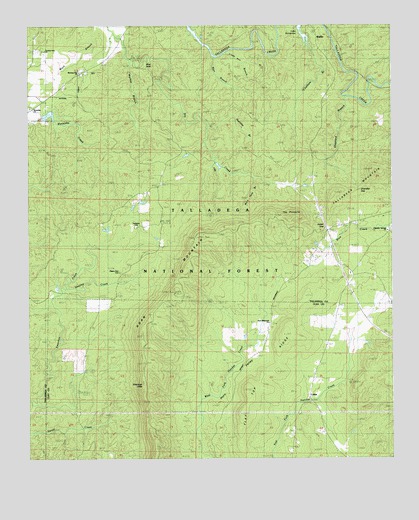 Porter Gap, AL USGS Topographic Map