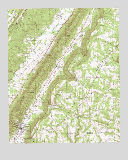 Portersville, AL USGS Topographic Map