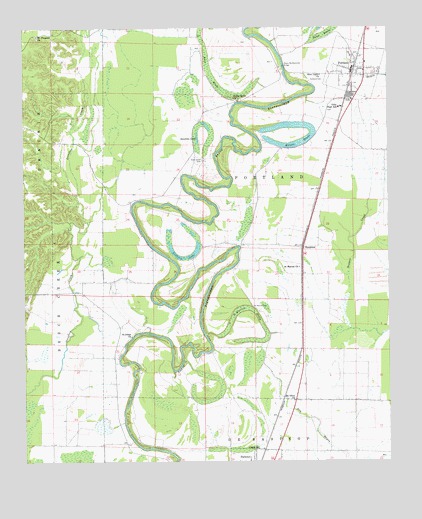 Portland, AR USGS Topographic Map