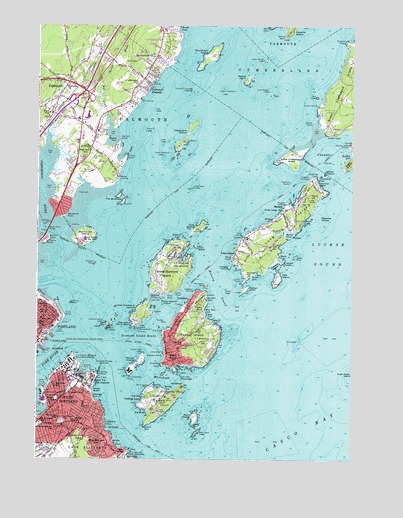 Portland East, ME USGS Topographic Map