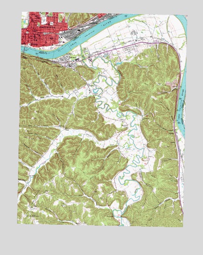 Portsmouth, OH USGS Topographic Map