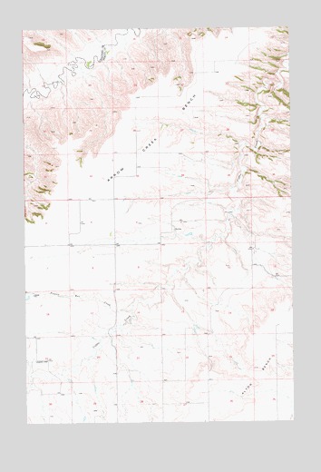 Possum Run Creek, MT USGS Topographic Map