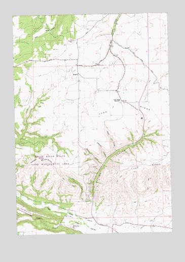 Postage Stamp Butte, OR USGS Topographic Map