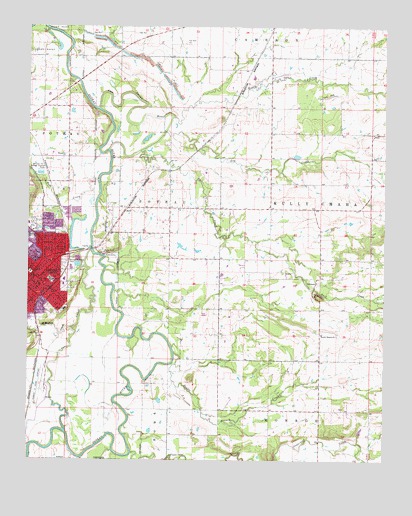 Poteau East, OK USGS Topographic Map