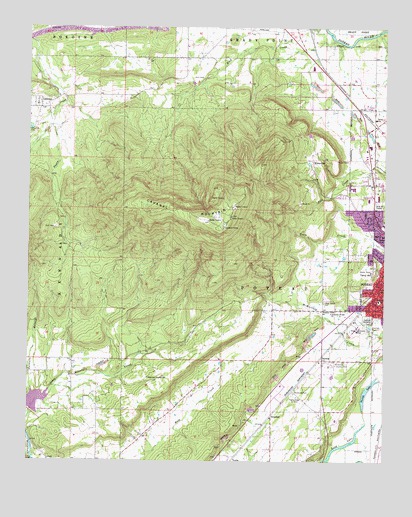Poteau West, OK USGS Topographic Map