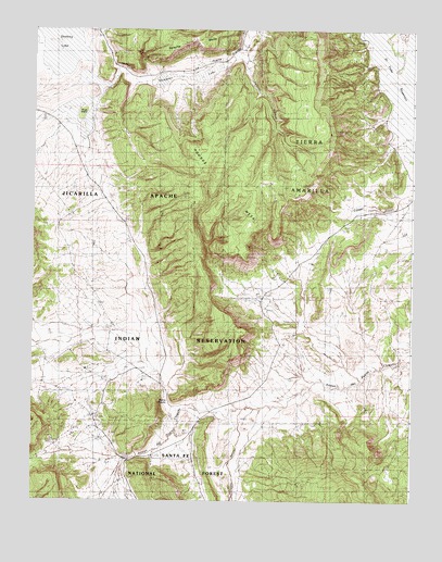 Pounds Mesa, NM USGS Topographic Map