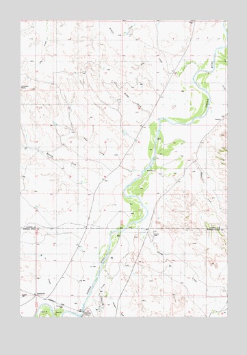 Powderville, MT USGS Topographic Map