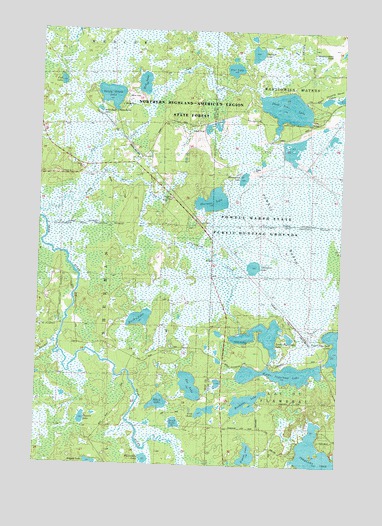 Powell, WI USGS Topographic Map