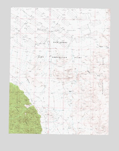 Powell Mountain NE, NV USGS Topographic Map