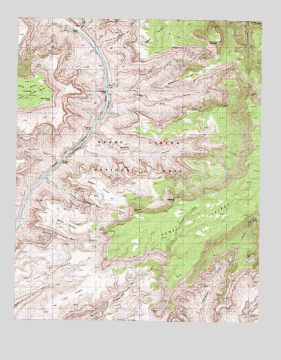 Powell Plateau, AZ USGS Topographic Map