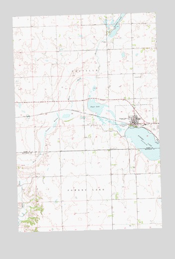 Powers Lake, ND USGS Topographic Map