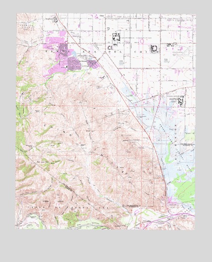 Prado Dam, CA USGS Topographic Map