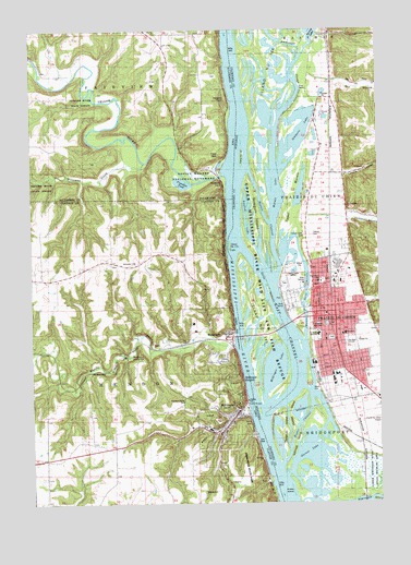 Prairie du Chien, WI USGS Topographic Map