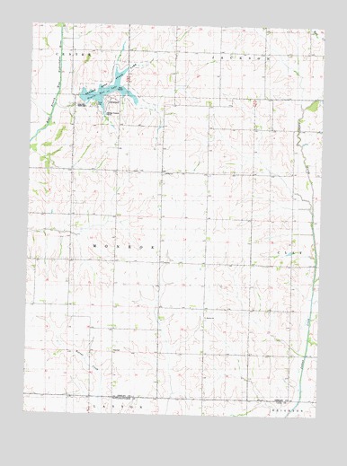 Prairie Rose Lake, IA USGS Topographic Map