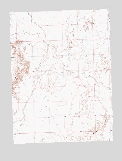 Prehistoric Rim, WY USGS Topographic Map