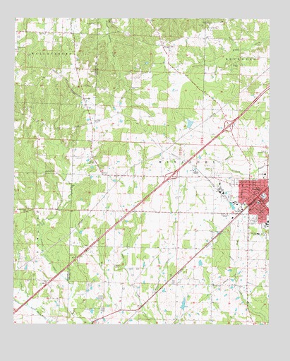 Prescott West, AR USGS Topographic Map