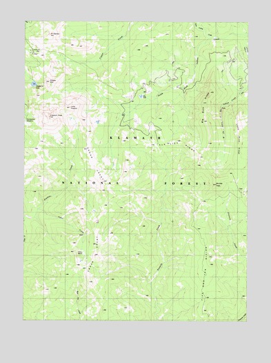Preston Peak, CA USGS Topographic Map