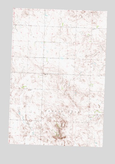 Pretty Rock Butte, ND USGS Topographic Map