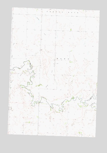 Pretty Rock Butte SE, ND USGS Topographic Map