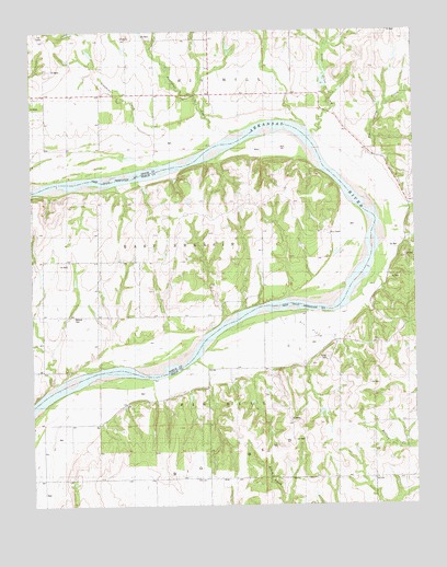 Prettyhair Creek, OK USGS Topographic Map