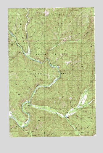 Prichard, ID USGS Topographic Map