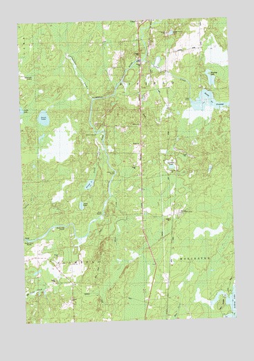 Priest Lake, WI USGS Topographic Map