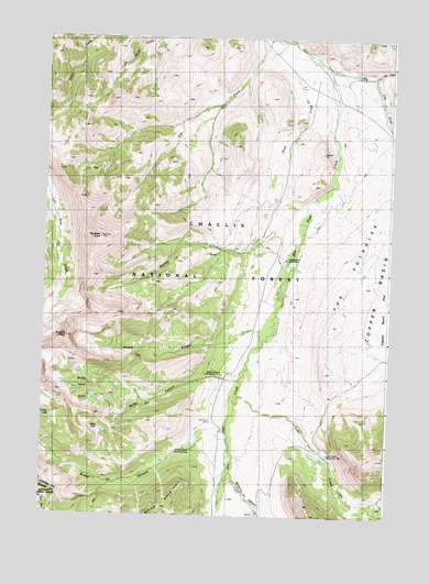 Big Black Dome, ID USGS Topographic Map