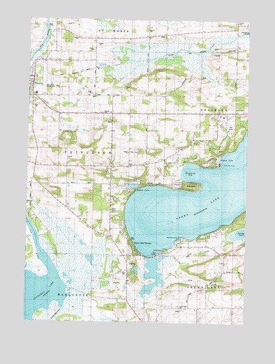 Princeton East, WI USGS Topographic Map
