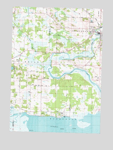 Princeton West, WI USGS Topographic Map