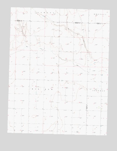 Big Bow NE, KS USGS Topographic Map