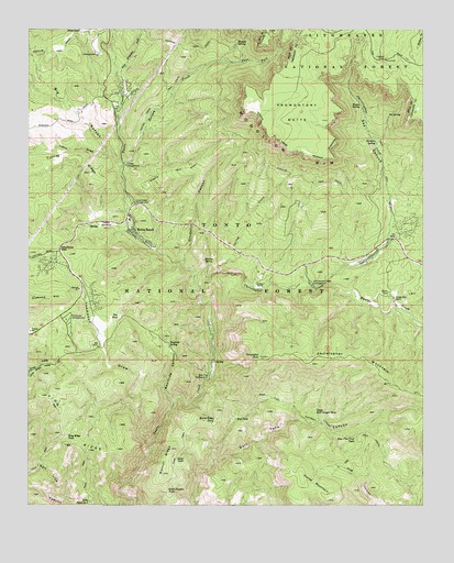 Promontory Butte, AZ USGS Topographic Map