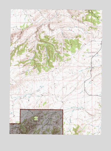 Protsmans Knob, WY USGS Topographic Map