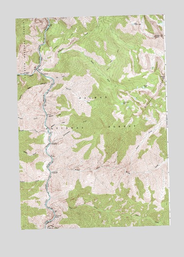 Puddin Mountain, ID USGS Topographic Map