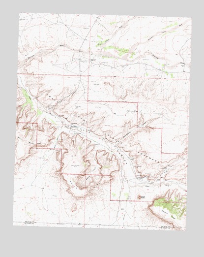 Pueblo Bonito, NM USGS Topographic Map