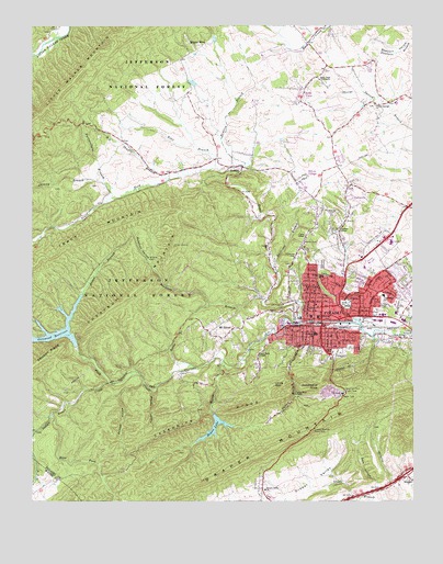 Pulaski, VA USGS Topographic Map