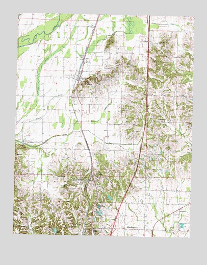 Pulaski, IL USGS Topographic Map